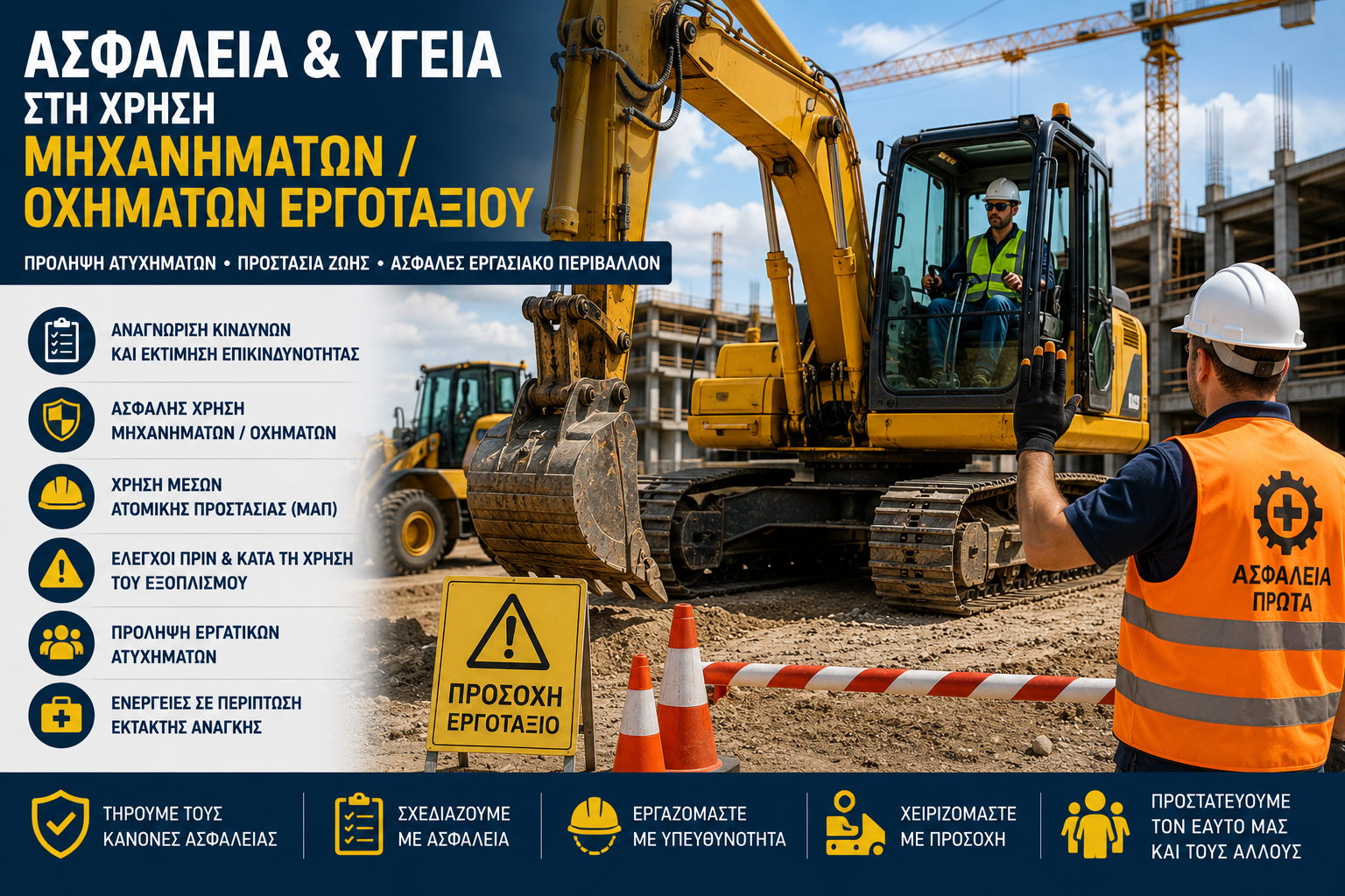 ΑΣΦΑΛΕΙΑ ΚΑΙ ΥΓΕΙΑ ΣΤΗ ΧΡΗΣΗ ΜΗΧΑΝΗΜΑΤΩΝ / ΟΧΗΜΑΤΩΝ ΕΡΓΟΤΑΞΙΟΥ